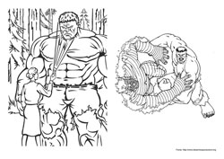 Hulk desenho para colorir 06 e 07