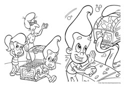 Jimmy Neutron desenho para colorir 01 e 02