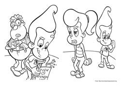 Jimmy Neutron desenho para colorir 03 e 04