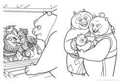 Kung Fu Panda 2 desenho para colorir 03 e 04