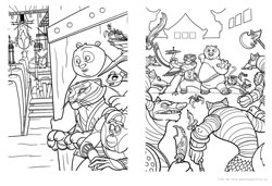 Kung Fu Panda 2 desenho para colorir 07 e 08