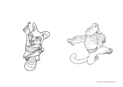 Kung Fu Panda desenho para colorir 03 e 04