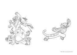 Kung Fu Panda desenho para colorir 09 e 10