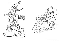 Looney Tunes desenho para colorir 11 e 12