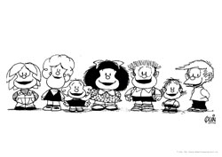 Mafalda desenho para colorir 01