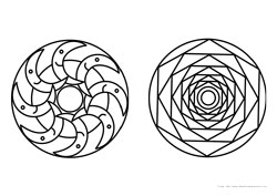 Mandalas desenho para colorir 11 e 12