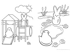 Marshmallow Peeps desenho para colorir 01 e 02