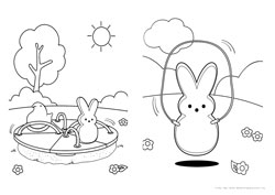 Marshmallow Peeps desenho para colorir 05 e 06