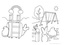 Marshmallow Peeps desenho para colorir 09 e 10