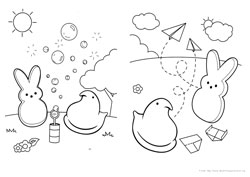 Marshmallow Peeps desenho para colorir 11 e 12