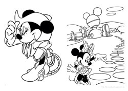 Minnie Mouse desenho para colorir 01 e 02