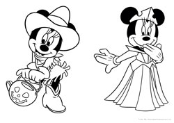 Minnie Mouse desenho para colorir 03 e 04