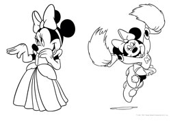 Minnie Mouse desenho para colorir 09 e 10
