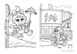 Muppet Babies desenho para colorir 01 e 02