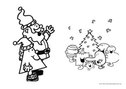 Natal com Amigos desenho para colorir 06 e 07