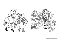 O Mágico de Oz desenho para colorir 01 e 02