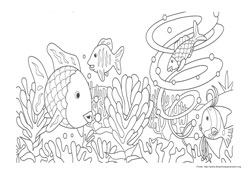 O Peixe Arco-Íris desenho para colorir 01