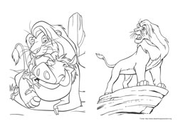 O Rei Leão desenho para colorir 07 e 08