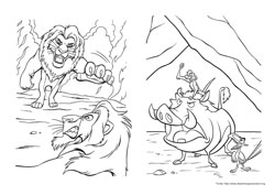 O Rei Leão desenho para colorir 11 e 12