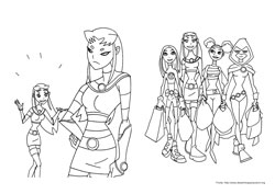 Os Jovens Titans desenho para colorir 03 e 04
