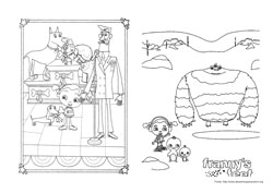 Os Pezinhos Mágicos de Franny desenho para colorir 05 e 06