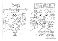 Os Pezinhos Mágicos de Franny desenho para colorir 07 e 08