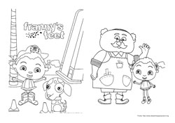Os Pezinhos Mágicos de Franny desenho para colorir 11 e 12