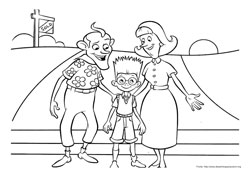 Os Robinsons, A Família do Futuro desenho para colorir 07