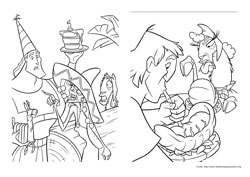 Pacha e o Imperador desenho para colorir 03 e 04