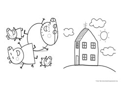 Peppa Pig desenho para colorir 01 e 02