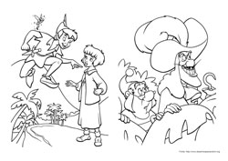 Peter Pan 2 desenho para colorir 01 e 02