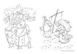 Peter Rabbit desenho para colorir 01 e 02
