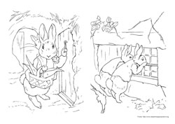Peter Rabbit desenho para colorir 05 e 06