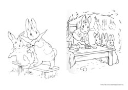 Peter Rabbit desenho para colorir 07 e 08