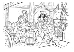 Piratas do Caribe desenho para colorir 10