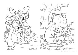 Pooh e o Elefante desenho para colorir 04 e 05