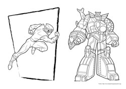 Power Rangers desenho para colorir 01 e 02