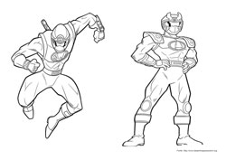 Power Rangers desenho para colorir 03 e 04