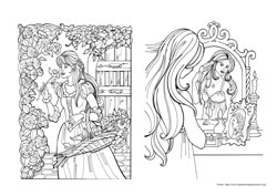 Princesa Leonora desenho para colorir 01 e 02