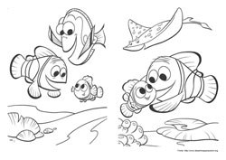 Procurando Nemo desenho para colorir 05 e 06