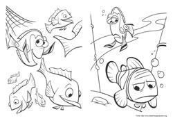 Procurando Nemo desenho para colorir 09 e 10