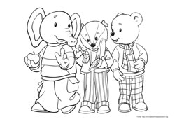 Rupert, O Urso desenho para colorir 01