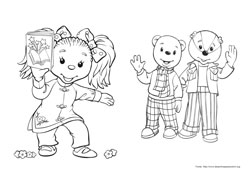 Rupert, O Urso desenho para colorir 02 e 03