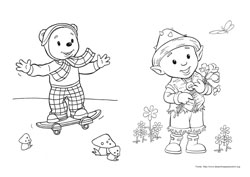 Rupert, O Urso desenho para colorir 06 e 07