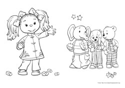 Rupert, O Urso desenho para colorir 10 e 11