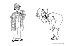 Sherlock Holmes desenho para colorir 06 e 07