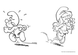 Smurfs desenho para colorir 01 e 02