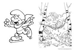 Smurfs desenho para colorir 11 e 12