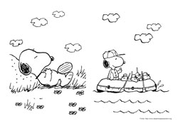 Snoopy desenho para colorir 01 e 02