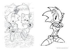 Sonic desenho para colorir 05 e 06